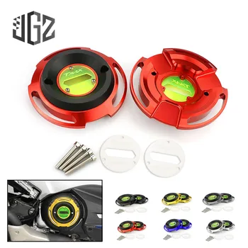 

Motorcycle CNC Aluminum Engine Cover Side Round Decoration Protection Guard for Yamaha TMAX 530 2017 2018 2019 Accessories Gold