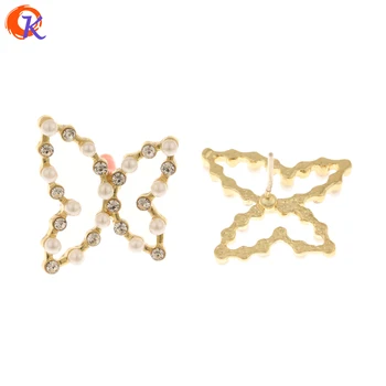

Cordial Design 50Pcs 17*20MM Imitation Pearl Earrings Stud/Butterfly Shape/Hand Made/Earring Findings/DIY Jewelry Accessories