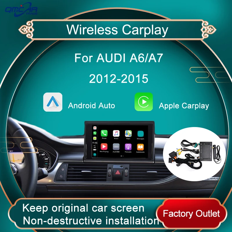 

Car Multimedia Player For Audi A6 A7 2012-2015 Wireless Carplay Android Mirror Auto Interface Box Mirror Decoder