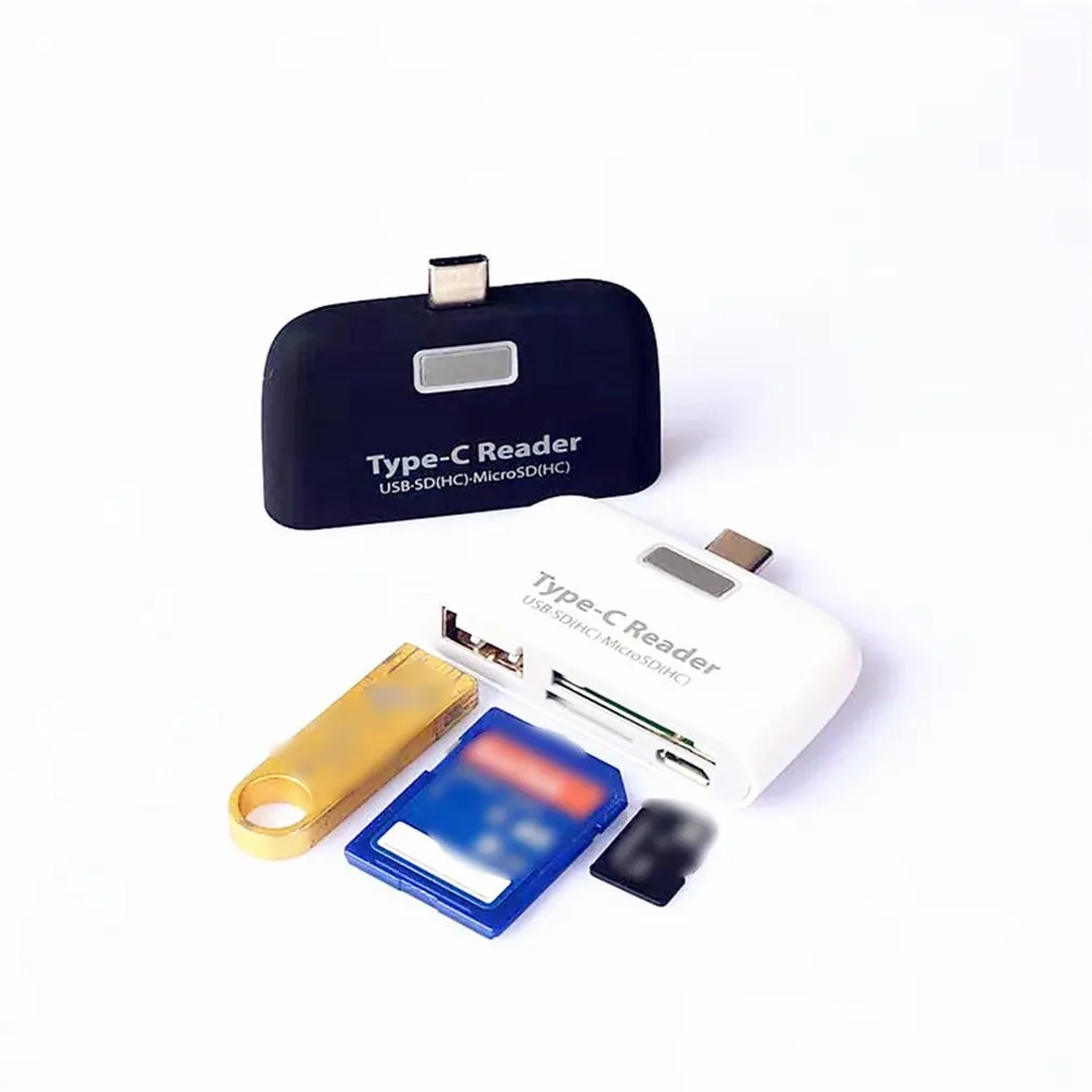 Lightweight Easy To Carry Support Hot Plug And Play Support The Otg Function With Mobile Phone Tablet Type-c Otg Card Reader