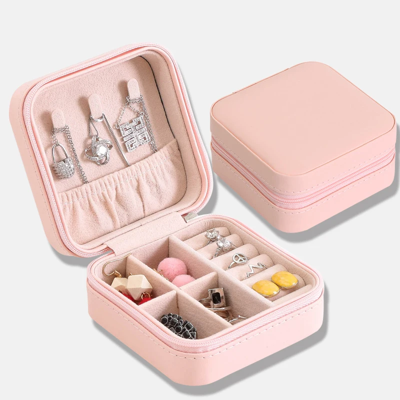 New Jewelry Storage Box Travel Makeup Box Makeup Lipstick Storage Necklace Birthday Gift Jewelry Storage Box make up organizer