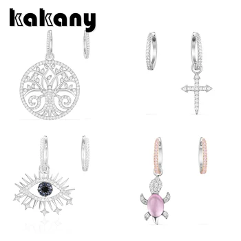 

Kakany New Original 1: 1 High Quality Sparkling Zircon With Lucky Eyes Made Of Tree Of Life Studs Fashion Ladies Charm Jewelry