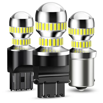 

2x Canbus 1156 LED BA15S P21W 7506 LED Bulbs 54 led 4014 SMD LED Bulb Car Rear Brake Lights Parking Reverse Lamp 12V 6000K White