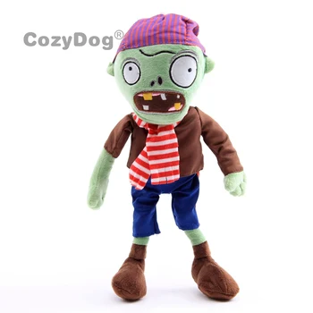 

28cm Game Plants vs zombies Plush Toys Doll Peluche New Arrival Zombie wearing a scarf Stuffed Animals Toys Women Kids Gift