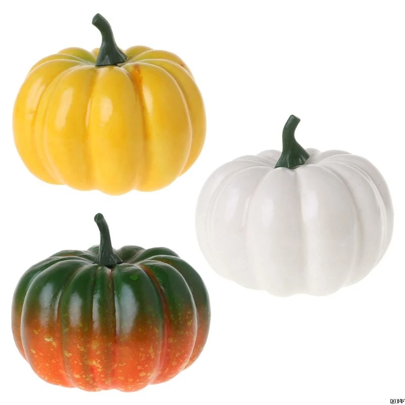 Realistic Fake Artificial Small Pumpkins For Halloween Fall Harvest Thanksgiving Party Decor DIY Craft