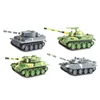 led light 4-CH 1:64 mini remote control tank RC car simulation combat tank model educational toy children gift 5