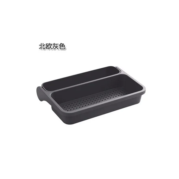 Grey New Sale Dish Folding Drain Rack Sink Hanging Storage Rack Kitchen Accessories Punch Free Sponge Drain Dry Towel Organizer - Цвет: Grey