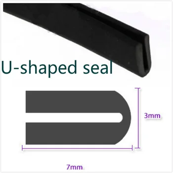 

1M 7mm x 3mm U Channel Black Edge Trim Rubber Car Truck Auto Camper Trailer RV Seal