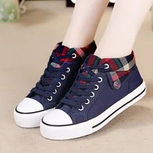 

New Canvas Women Shoes Ladies Sneakers Fashion Casual Loafers Woman High-top Classics Style Student Skateboaring Trainers