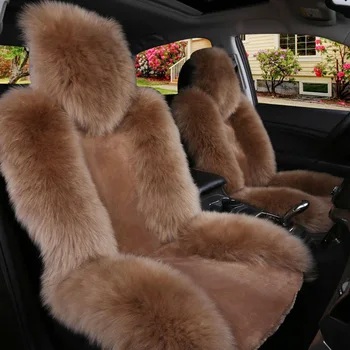 

Soft Car Detachable Front Winter Practical Artificial Wool Universal Cushion Warm Riding Protective Seat Cover Decorative