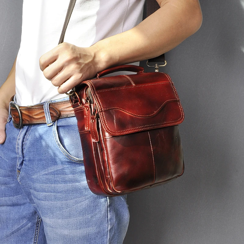 Качественная кожаная мужская модная повседневная сумка-тоут сумка-мессенджер Дизайнерская Дорожная сумка через плечо сумка " чехол для планшета для мужчин 144-w