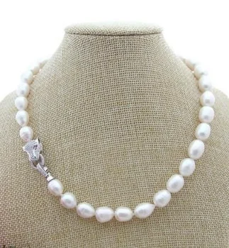 

HUGE SOUTH SEA 10-11MM WHITE BAROQUE PEARL NECKLCE 18 INCH Leopard Clasp