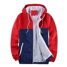 Spring Autumn Fashion Jacket Mens Hooded Casual Jackets Male Outwear Zipper Thin Coat Windbreaker Sportswear Coat Plus Size