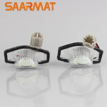 

2 Pcs/Set 18 LED Lamp Number License Plate Light for Honda Jazz Odyssey Stream Insight CRV FRV HR-V Crosstour 5D