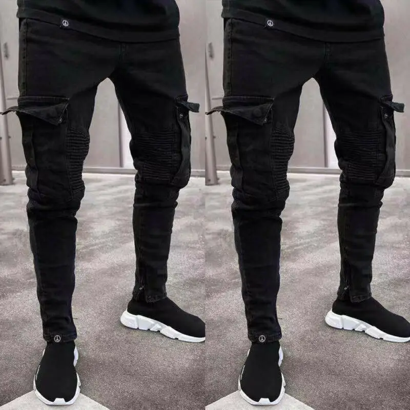 skinny fit cargo jeans