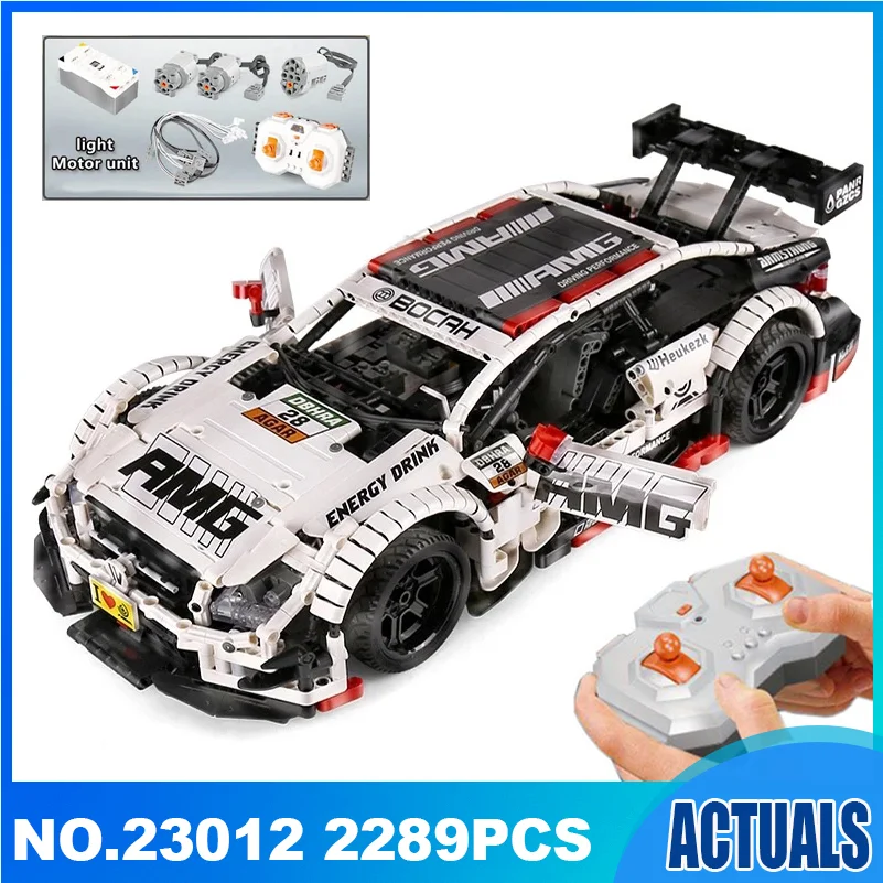 23012 высокотехнологичное приложение моторизованный Модель автомобиля MOC-6687 AMGed C63