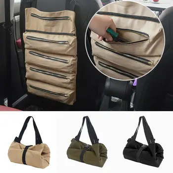 

Travel Tote tool bag space-saving hanging organizer zippered canvas fabric strap key storage accessories