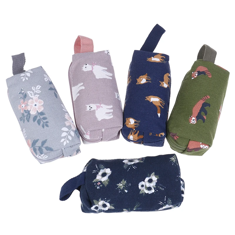 

1PC Raccoon Alpaca Fox Canvas Pencil Case Stationery Pencil Case Pen Pouch