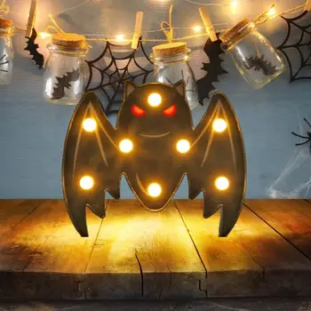 

Bat Animal Marquee Sign LED Light Wall Hanging Night Lamp Halloween Decor
