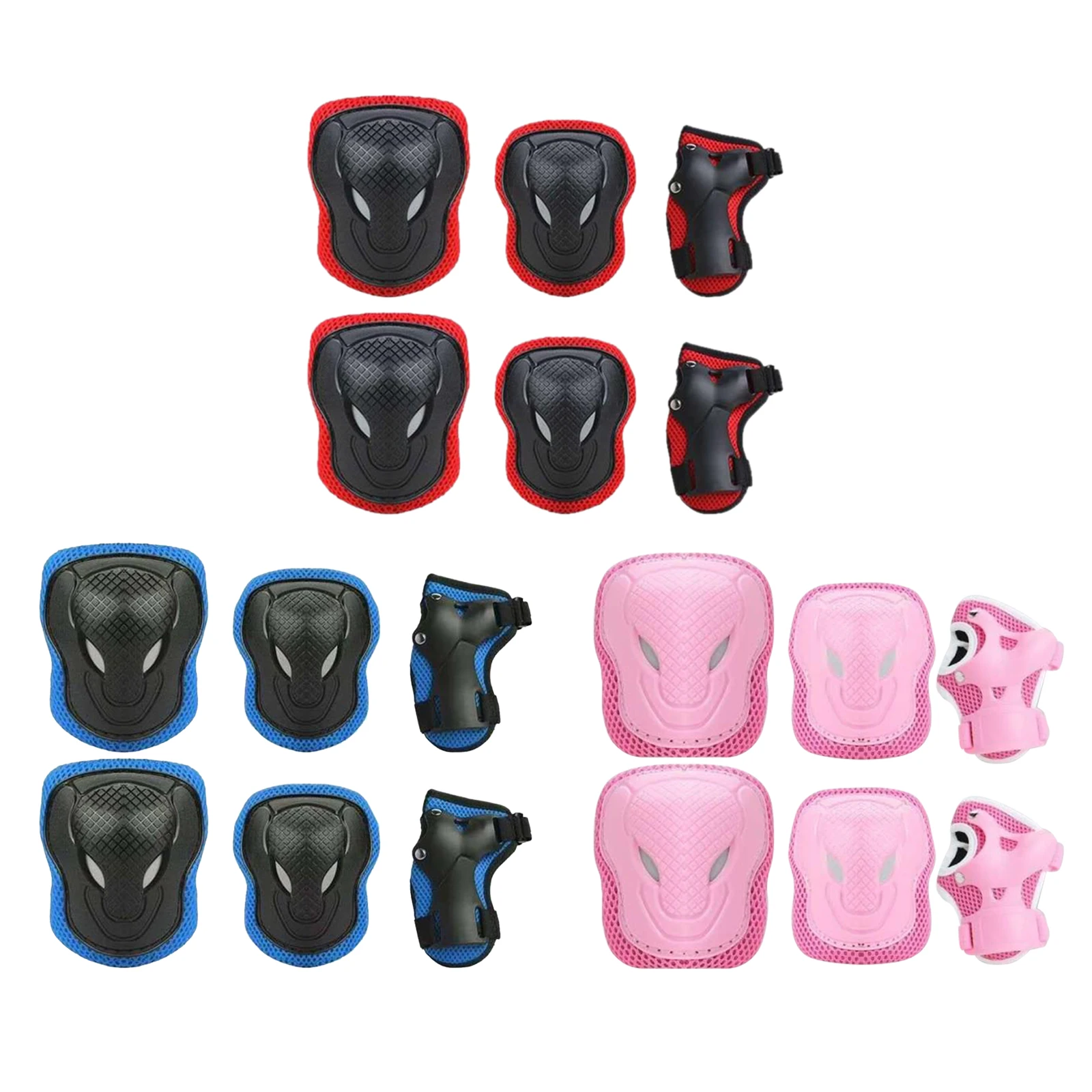 Details about   6Pcs Juego Skate Ice Patines Patinaje Equipo Protector S ~ L Codo Muñeca 