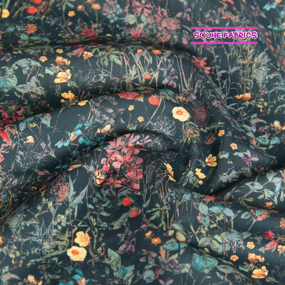 Полуметровая ткань Liberty fabric Тана газон хлопковая с цветочным рисунком диких
