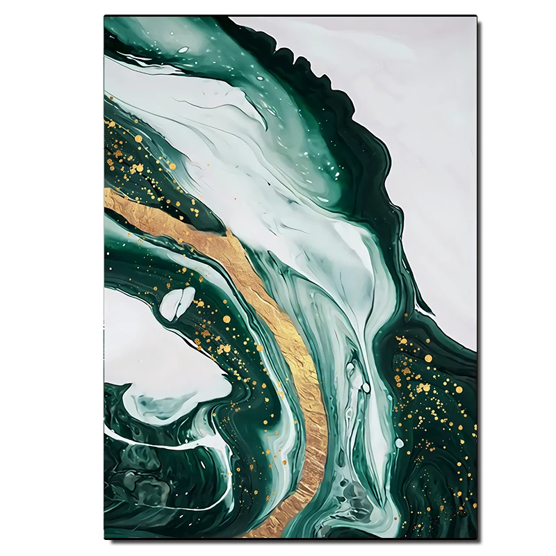 Green and Gold abstract art
