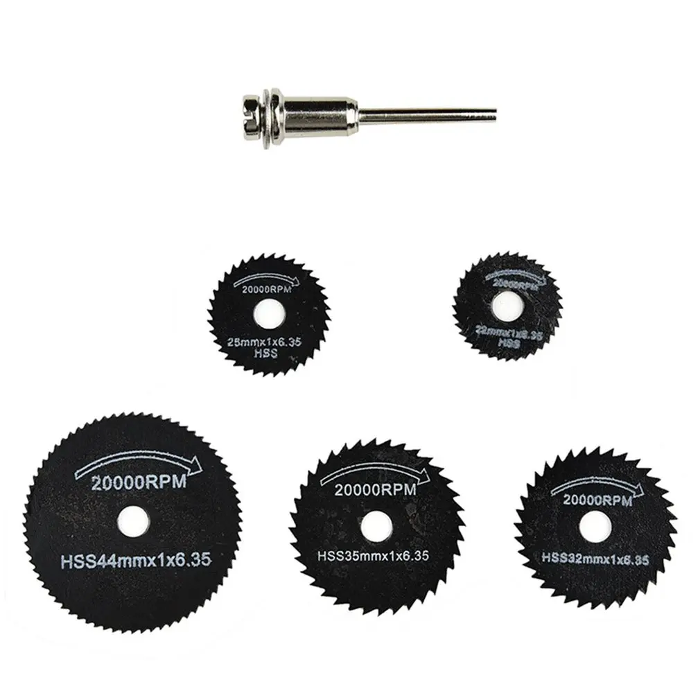 

6Pc Electric High Speed Small Saw Blade Set Cutting Blade Serrated Grinding Piece Electric Grinder Hanging Grinding Clamping