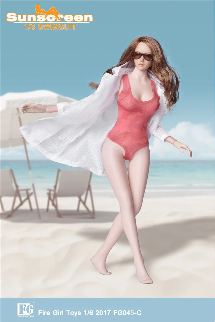 Fire Girl Toys 1/6 FG045 1/6 весы пляжная одежда камуфляж купальник и защита от солнца костюм подходит 12 ''женский боди