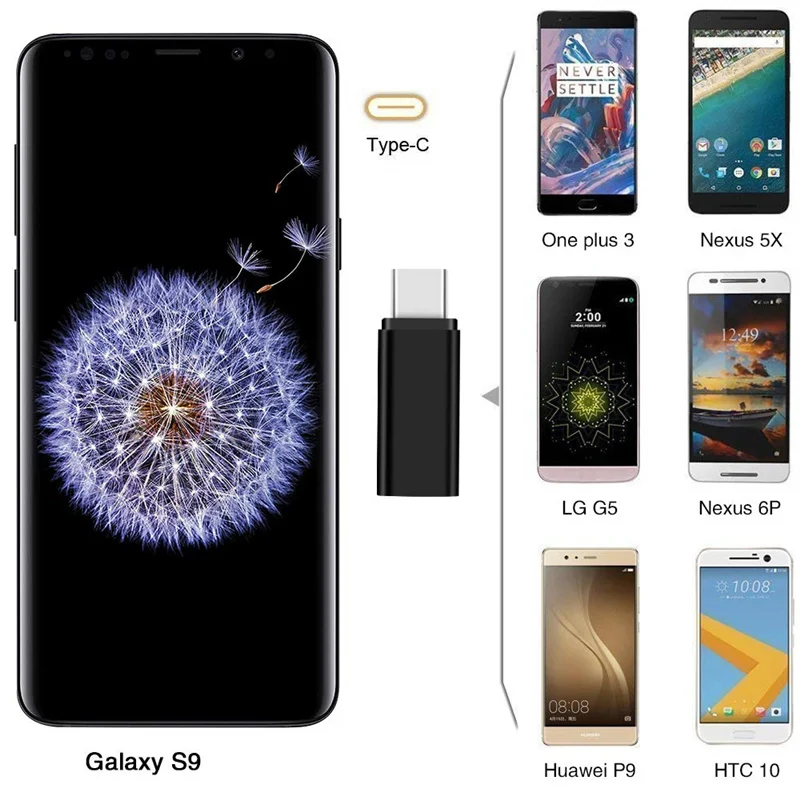 3 шт. металлический IOS Женский USB C Мужской адаптер для samsung S8 S9 S10 Plus huawei P20 P30 Pro 8 Pin для type-c зарядный конвертер