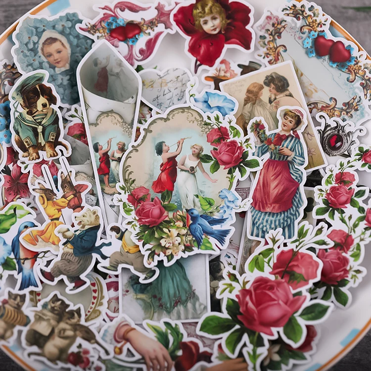 

48pcs Vintage Victorian old object stickers DIY scrapbooking album junk journal happy planner decorative stickers