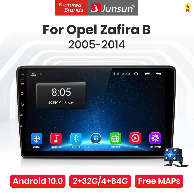 Junsun V1 Pro 4G Android 10 0 + 64G Автомобильный Радио мультимедийный плеер для Opel Zafira B 2005 - 2014