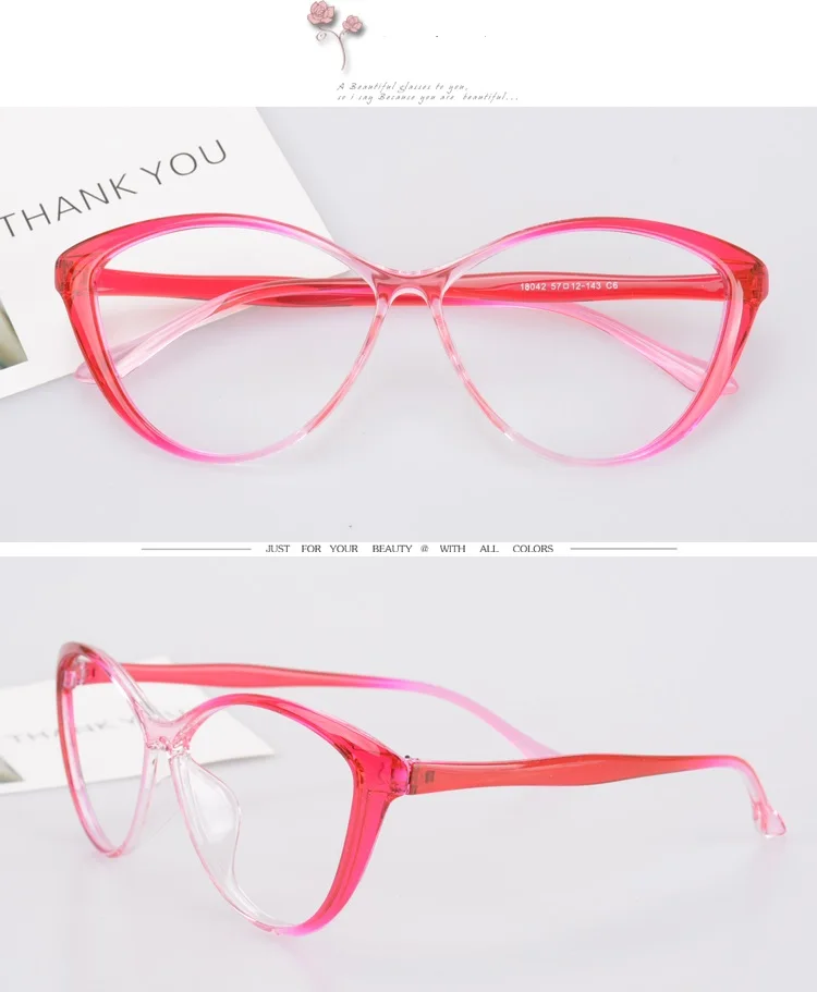 Vazrobe кошачий глаз очки для чтения женские модные кошачий глаз очки с диоптриями женские очки класса+ 50 125 225 175 очки для чтения - Цвет оправы: gradient pink