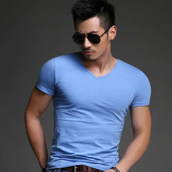 

3141-Short-sleeved T-shirt cotton round neck