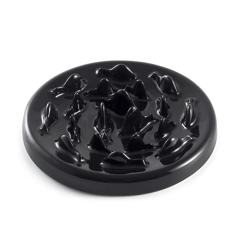 Black Fish Дозатор корма для домашних животных чаша для домашних животных анти-чаша для чаши керамическая миска для кошки собака миска для воды еды портативная миска для собаки - Цвет: Black Fish