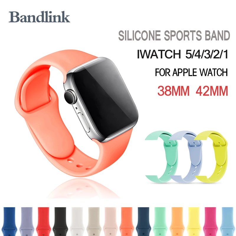 

Silicone Sports Watch band for iWatch series 5/4/3/2/1 38MM 40MM Loop Band for Apple Watch 5/4 Rubber Watchband Strap 42MM 44MM