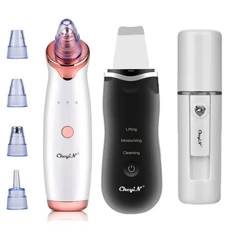 

Diamond Dermabrasion Blackhead Remover Vacuum Ultrasonic Skin Scrubber Dead Skin Acne Extractor Nano Facial Sprayer Cool Mist 31