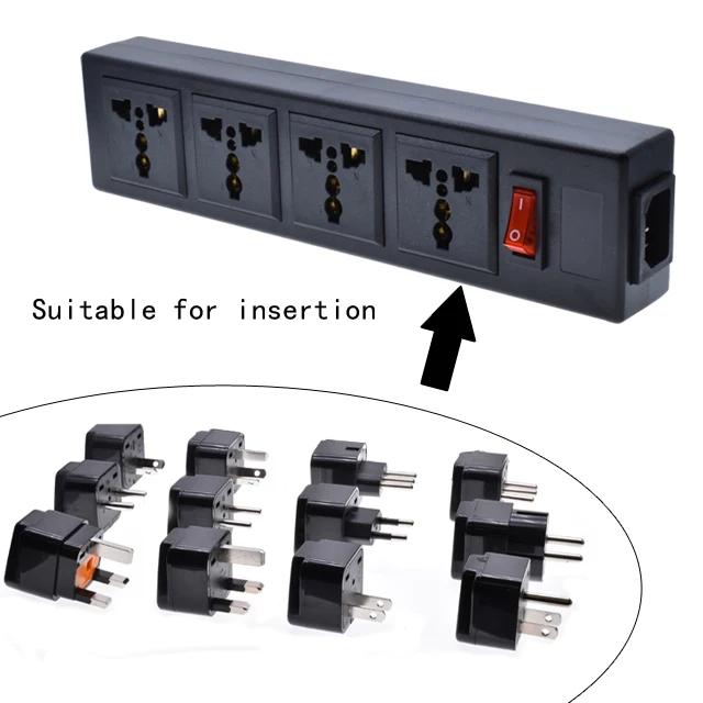 Блок питания PDU, 4 способа, умная штепсельная вилка, универсальная розетка с разъемом EU, UK, AU, US, мульти штепсельная вилка, блок питания
