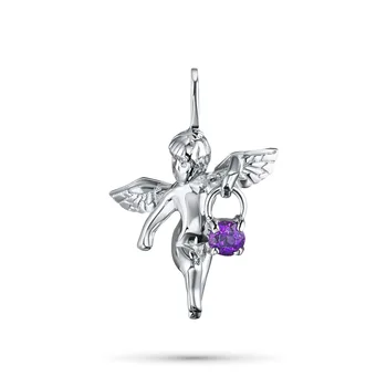 

Pendant made of silver with amethyst