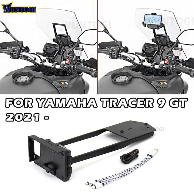 Soporte de navegación para motocicleta, accesorio para Yamaha Tracer 900,  Tracer 9 GT 2021, navegador GPS, Cargador USB, soporte para parabrisas -  AliExpress