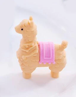 Novel cute cute pet alpaca eraser Cartoon pencil writing correction rubber Supplies Child gift office school stationery - Цвет: Бургундия