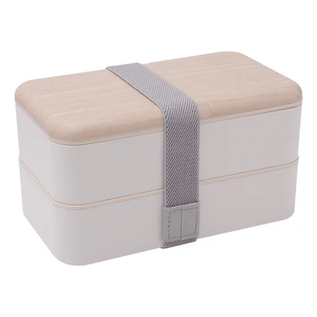 

Double Layer Lunch Box Eco-friendly Food Grade PP Bento Box Microwaveble Dinnerware Portable Food Storage Container for Office