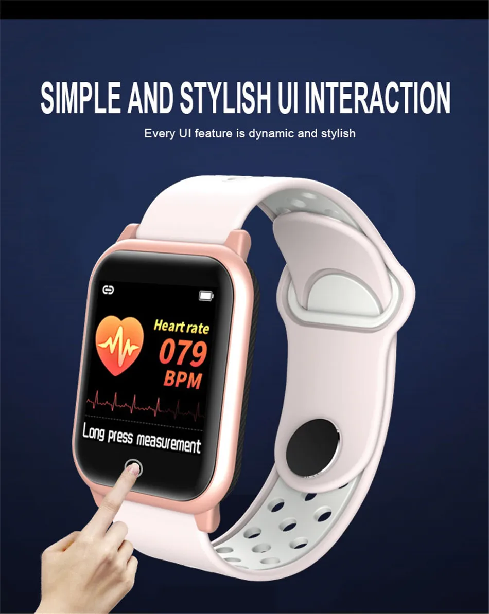 Ottwn F8S умный мужской женский браслет информация о сердечном ритме напоминание водонепроницаемый браслет Совместимость с IOS и Android bluetooth