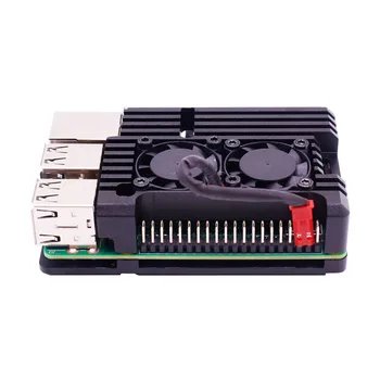 

PC Cooling fan CPU Aluminum Alloy Case Box for Raspberry Pi 3 / Pi 2 /B+ with Double Cooling Fans PC Computer Fan CPU-L1230