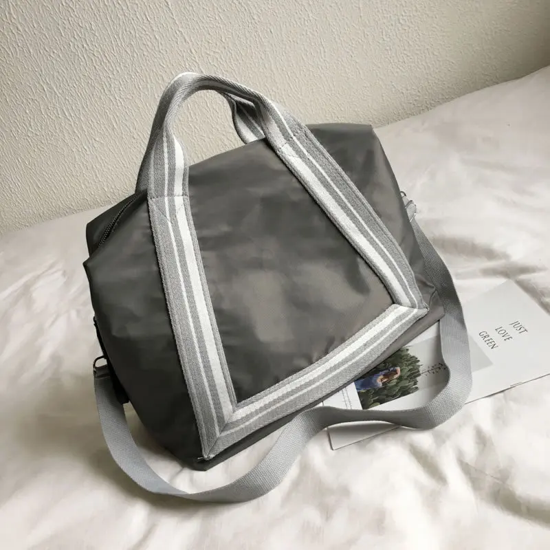 Ladies Handbag Nylon Traveling Bags for Girls Luxury Duffle Bag Business Casual Package Hanging Travel Bag Large Durable Pack - Цвет: Grey