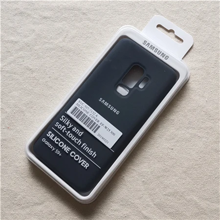 Стильный чехол для samsung Galaxy S9 S9+ Ofiice, жидкий силиконовый чехол, шелковистая оболочка для S9+ S9 Plus с закрытым дном - Цвет: Midnight Blue