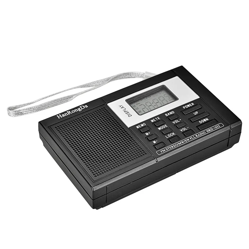Dawupine полно диапазонное цифровой Дисплей FM/AM двухдиапазонный полу-монолитный радио средней длины волны коротковолновой Подарочное радио