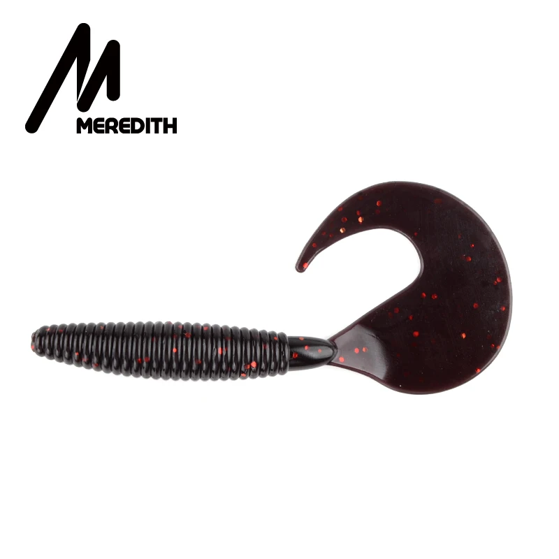 M Искусственные рыболовные приманки MEREDITH Grub, 90 мм, 4,4 г, 10 шт., мягкие рыболовные приманки, рыболовные снасти хищника, червь, мягкие воблеры - Цвет: M
