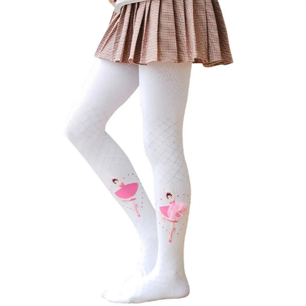 Children Pantyhose Kids Girl Spring and Autumn Ballet Tights White Stockings