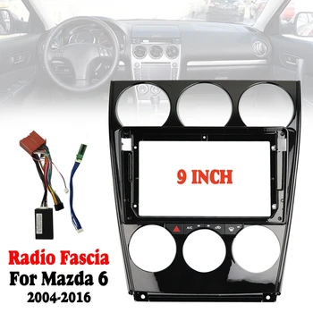 

9 Inch 2Din Car Stereo Radio DVD Player Panel Audio Trim Frame with Wires Board Control CANBUS for Mazda 6 2004-2016