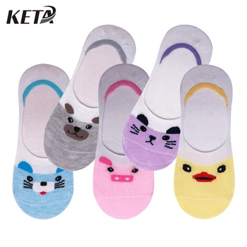 

[KETA]Cartoon Cute Women Funny Socks Female Casual Summer Short Ankle Socks Ladies Combed Cotton Socks Girls Sox